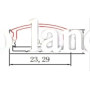 Профиль алюминиевый BIOM ЛП10A 23х10, анодированный (палка 2м), м